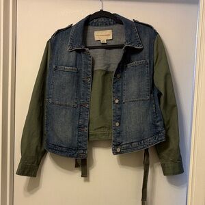 Pilcro Denim and Olive Jean Jacket